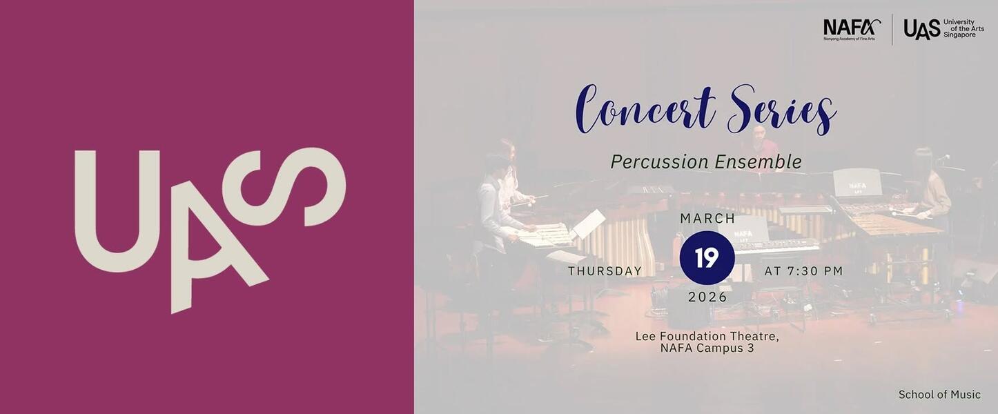CULTURAL FIRST 0B: Vodalities composed by Shodekeh & performed by the NAFA Percussion Ensemble at the University of the Arts Singapore in the National Design Centre, Singapore in 2026.