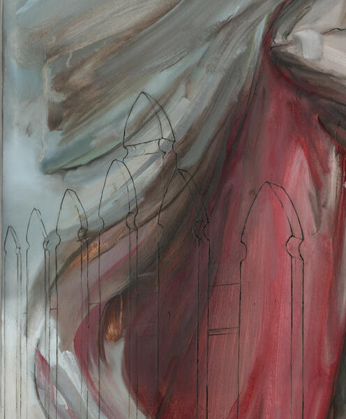 [detail] Study for the Capitol Rotunda (Panel 1 - Pilgrims)