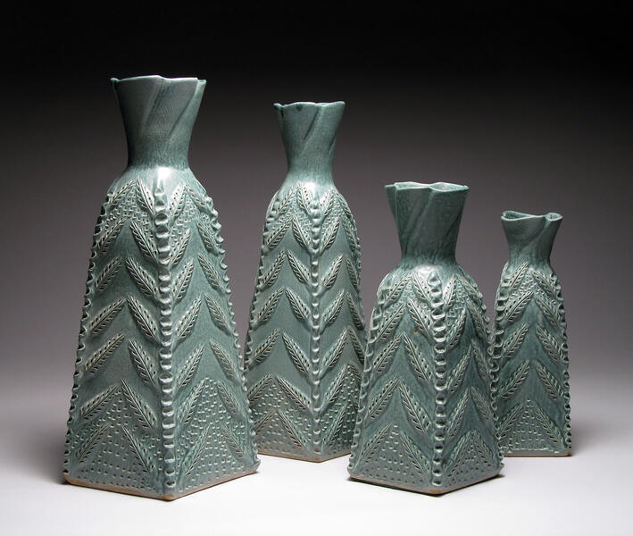 Pentagon Vases