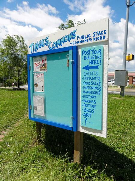 Tinges Commons Kiosk - Bulletin Board