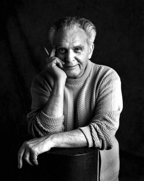 The late Jacob Kurtzberg (better known as Jack Kirby) photographed by Suzy Skaar, 1992. (Image shared via Wikipedia Commons). 