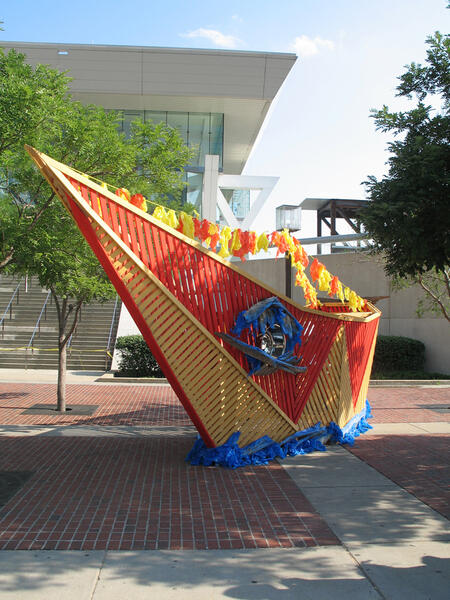 installation, wood, public commission