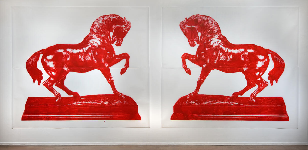 From Barye's Horse (Cadmium Red)