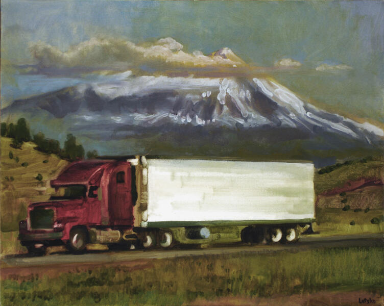 Mt Shasta w/truck study