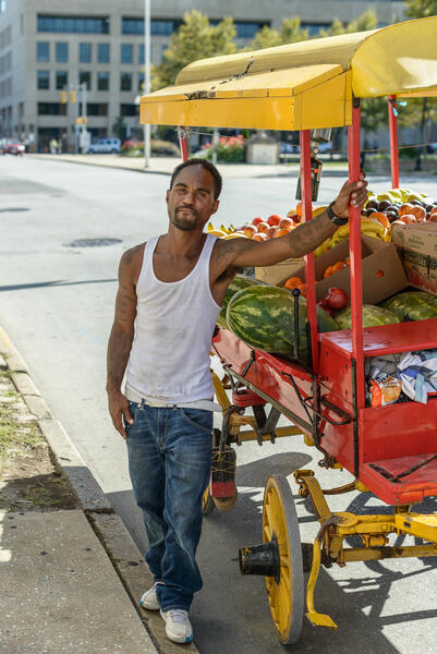 BJ and Cart near City Hall, Baltimore, Maryland, 2015