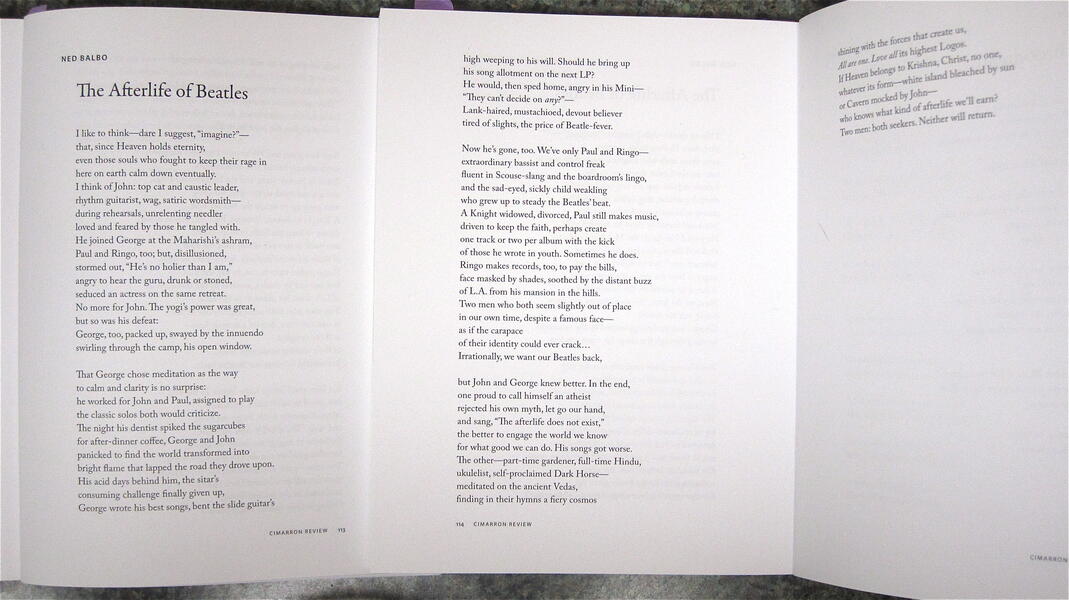 The Afterlife of Beatles, Cimarron Review, Summer 2012