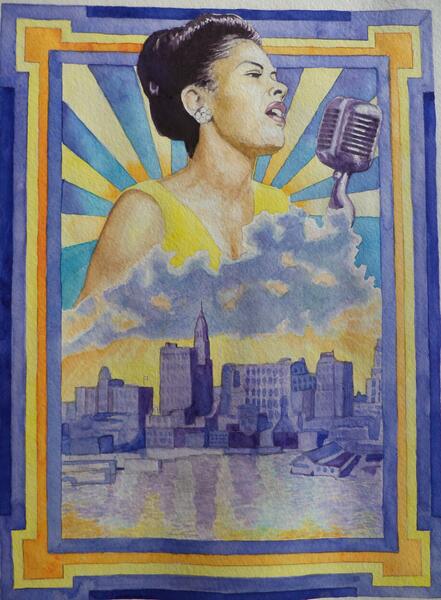 Billie Holiday Rises Above Baltimore (Sketch)