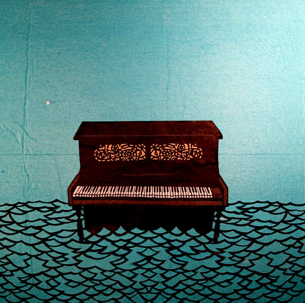 Piano papercut by Katherine Fahey