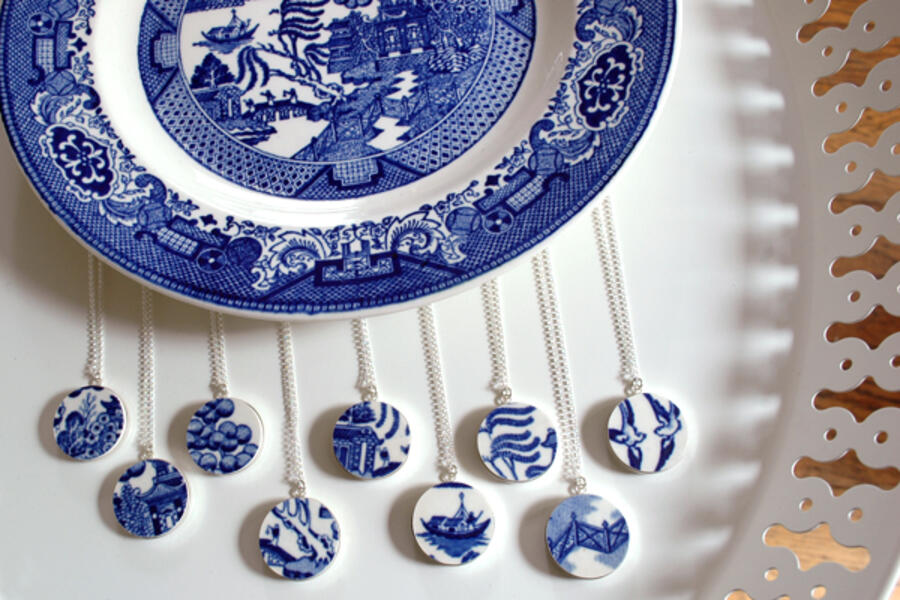 Blue Willow Wedding Set