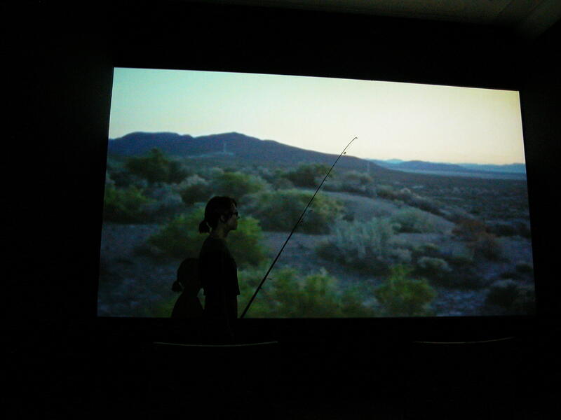 fishing in a film by Walter de Maria at PS1 Contemporary