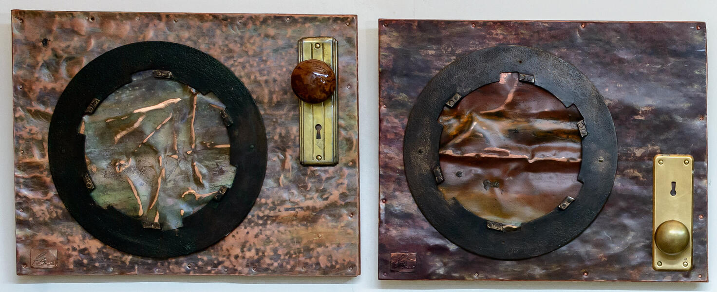 3D Metal Collage 47 and 48 -Diptych