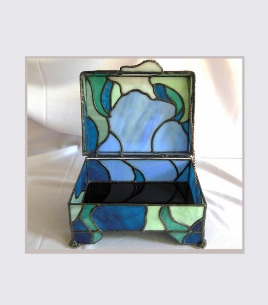 Poseidon Oceanus, a stained glass box