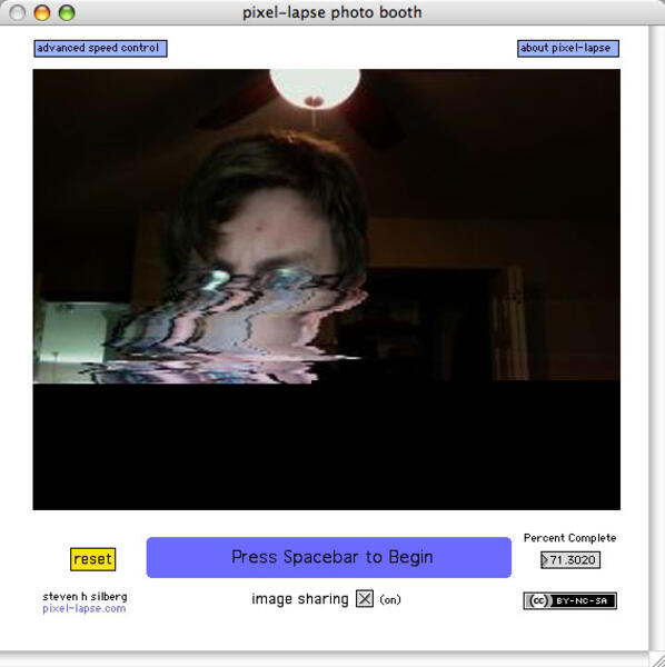 Pixel-Lapse Photo Booth, home user's version (screen capture)