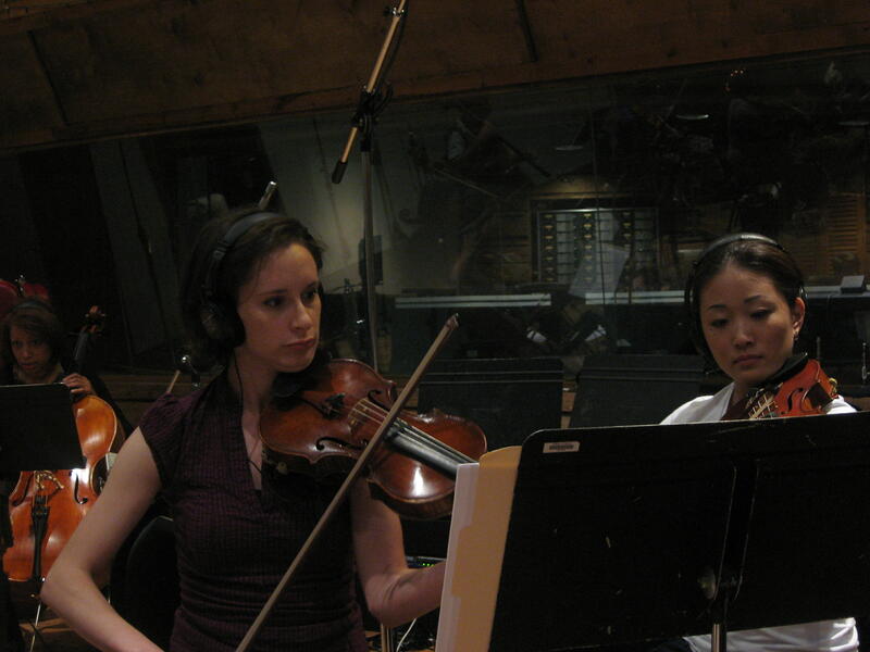 ASO Strings in srecording studio.