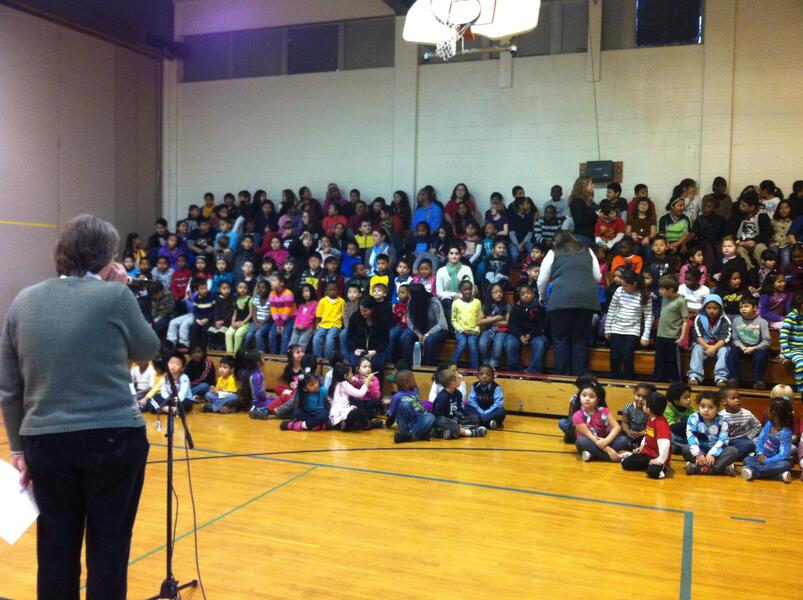 School assembly in Rockville, MD