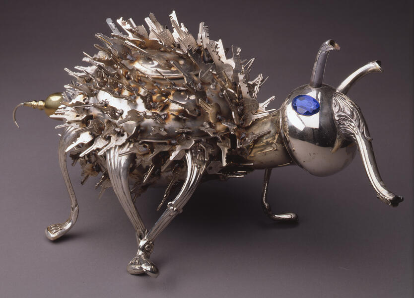 metal, found objects, mixed media, weldimg, repurposed, kitchenn