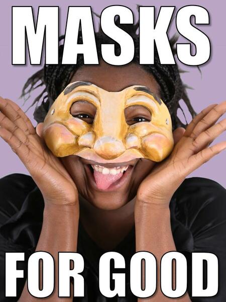 Masks For Good postcard for our Indiegogo Campaign