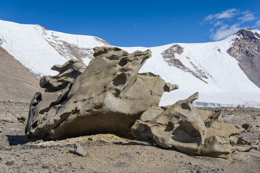 &quot;Seated Figure&quot; Ventifact, Dry Valleys, Antarctica