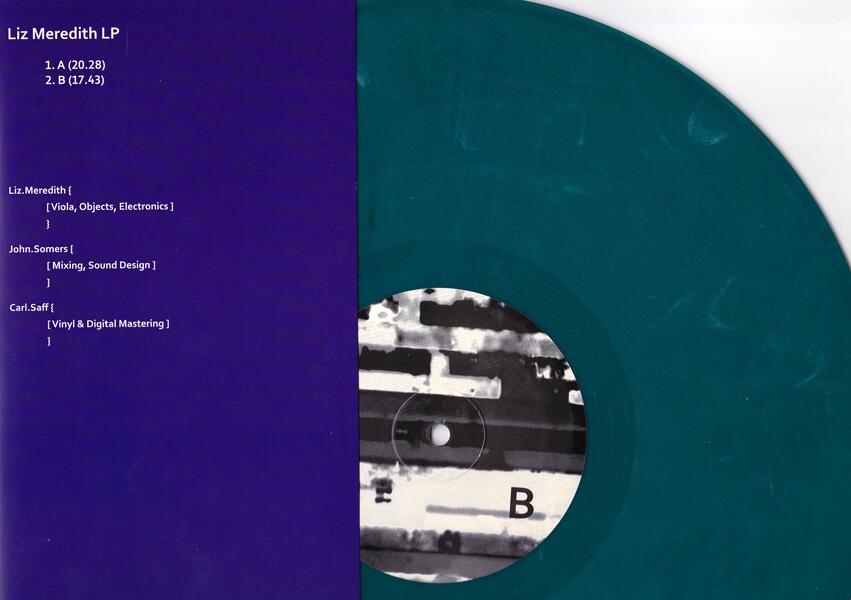 LP record artwork (back).  Album artwork: Liz Meredith.