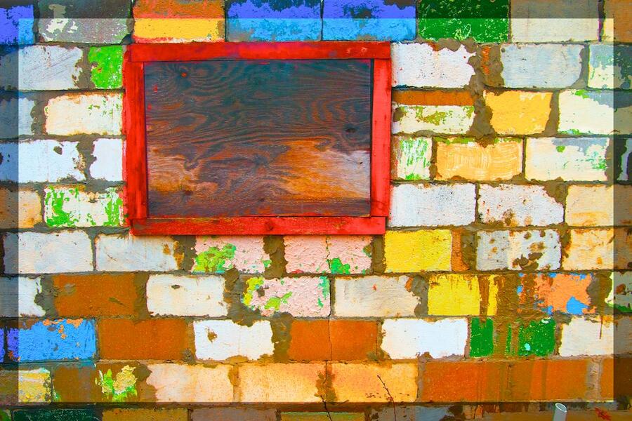 Window on a Colored Wall