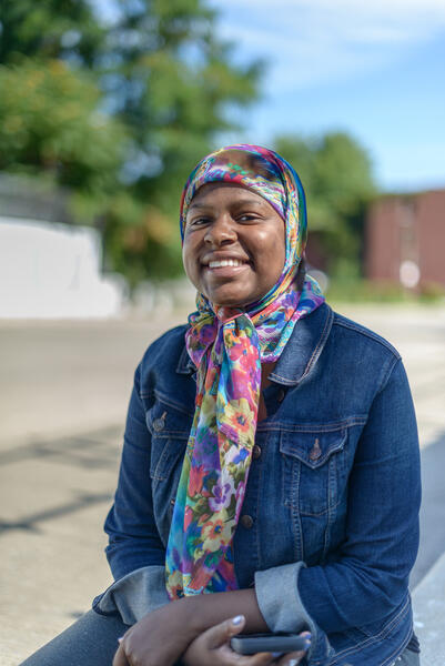 Samirah at the Mount Street Bridge, Baltimore, Maryland, 2015