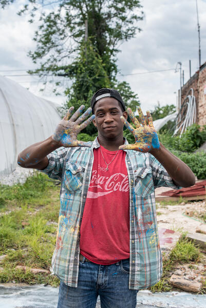 Eric near the Urban Farm on Lorman Street, Baltimore, Maryland, 2015