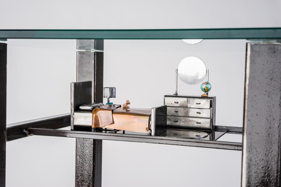 Miniature childhood bedroom - close up under glass top.jpg