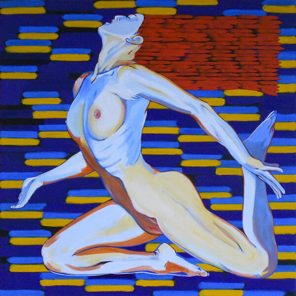 Nude 9, 36" x 36" Acrylic on stretched canvas