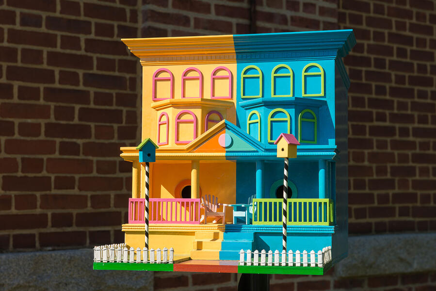 Front Stoop / Back Yard (Detail of Charles Village Painted Ladies Birdhouse)