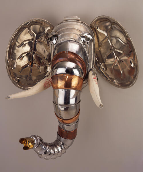 metal, found objects, mixed media, weldimg, repurposed, kitchenn