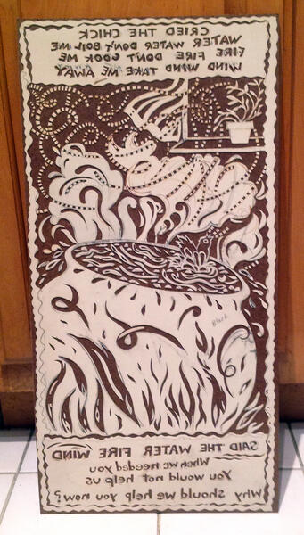 Half Chick (in progress, detail 2)