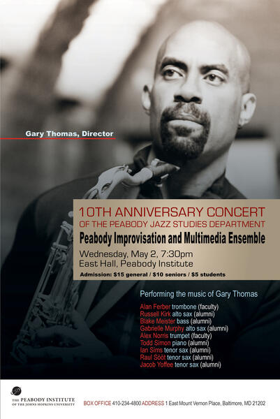 Jazz Studies Department 10th Anniversary Concert
