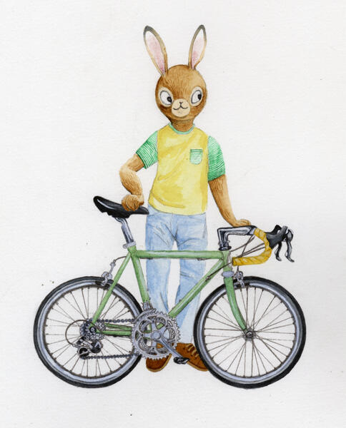 Chris Rabbit Rides a Bike