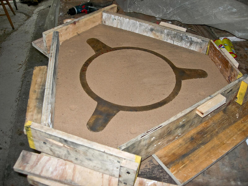 Two part sand mold 