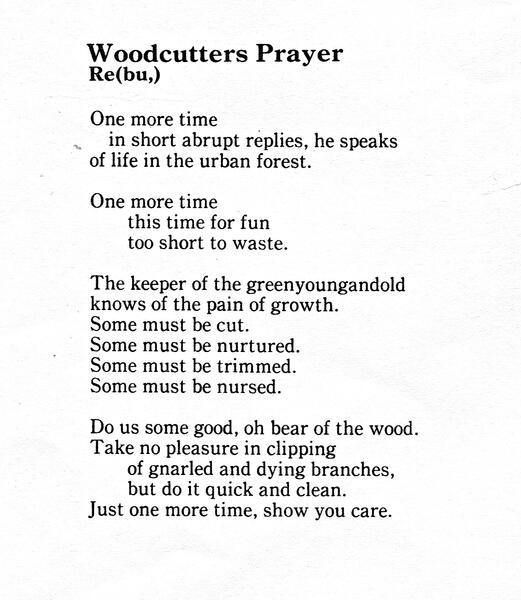 Woodcutter's Prayer