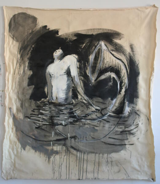 tube, oil stick and oils on canvas