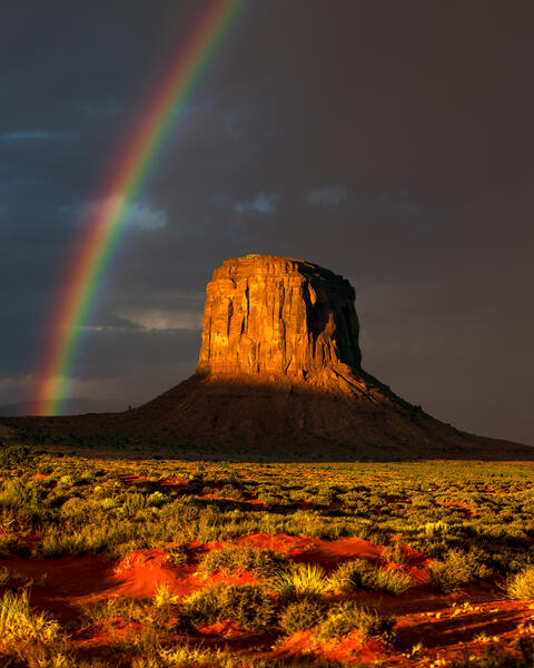 Rainbow Over Monument Valley