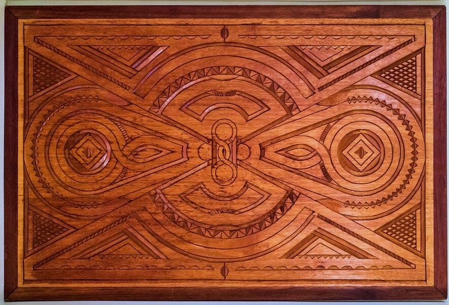 AFranszoonMedallion tropical cedar Carving 44 by 29 inches2015.jpg