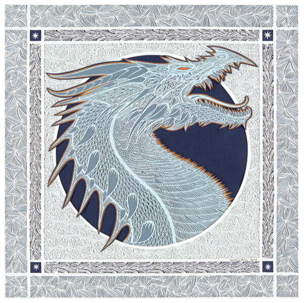 Ice Dragon Paper Cut