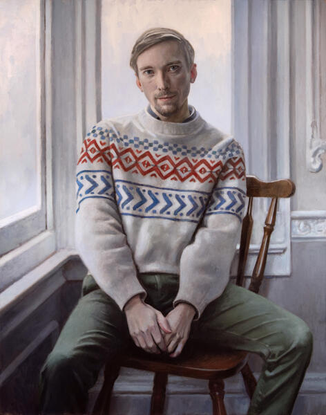 Self Portrait (Oil on canvas, 48x36, 2021)