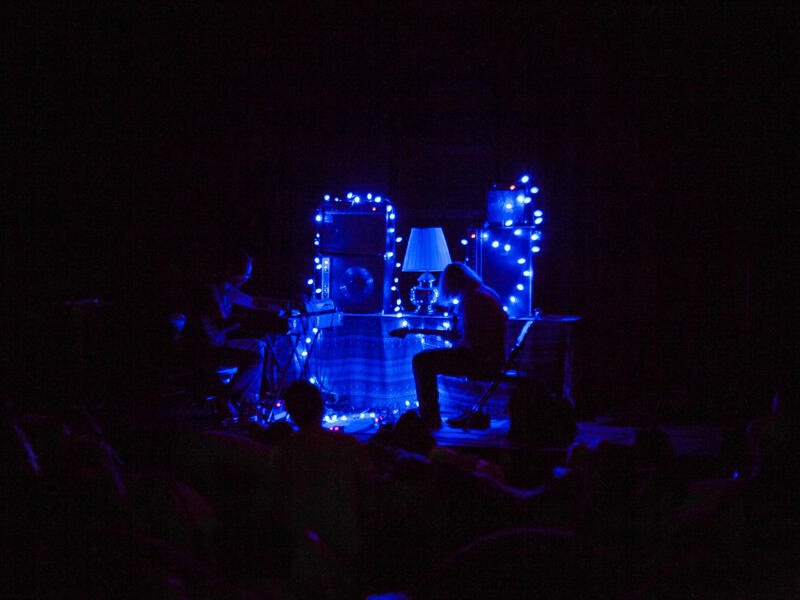 Peals perform at Artisphere during the Fermata international sound art exhibition in July 2014.