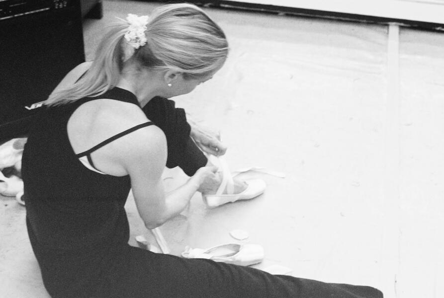 Kat and pointe shoes