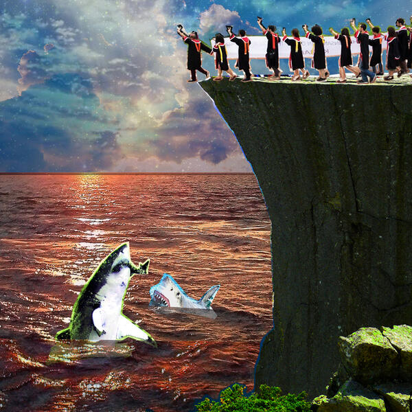 Dream Graphic #4: Everyone I Love Decides to Join an Elite Death-by-Shark-Attack Suicide Cult