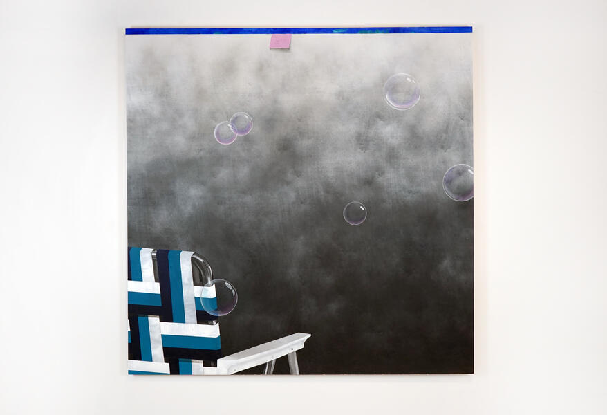 "Haze" oil and acrylic on panel, 2019, 60" x 60"