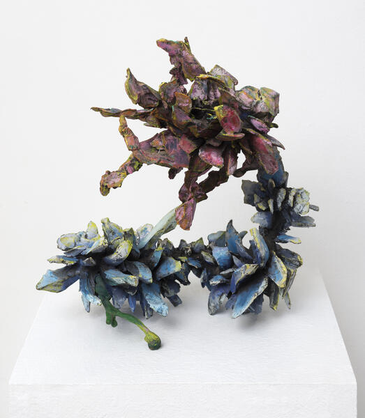 Crystalizations, cast bronze from original wax, oil paint, 2000
