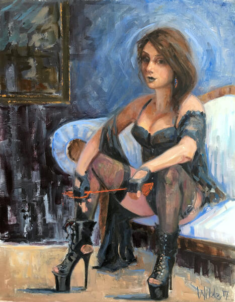 Domme • figurative • oil Pamela Wilde