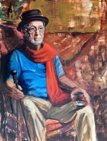 Red Scarf Memories • oil • 30x40 • 2019