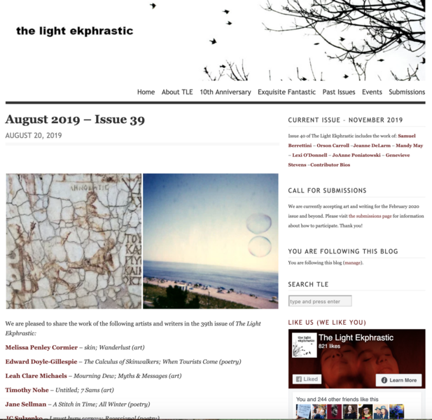 The Light Ekphrastic - 10th Anniversary