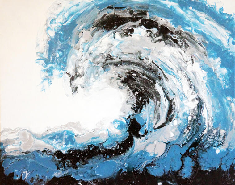 "Massive Wave" Fluid Acrylic Painting
