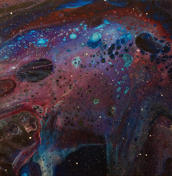 Star Galaxy Acrylic Fluid Painting